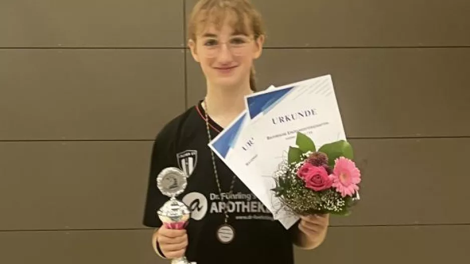 Bayerische Vizemeisterin im Tischtennis Larissa Wolf