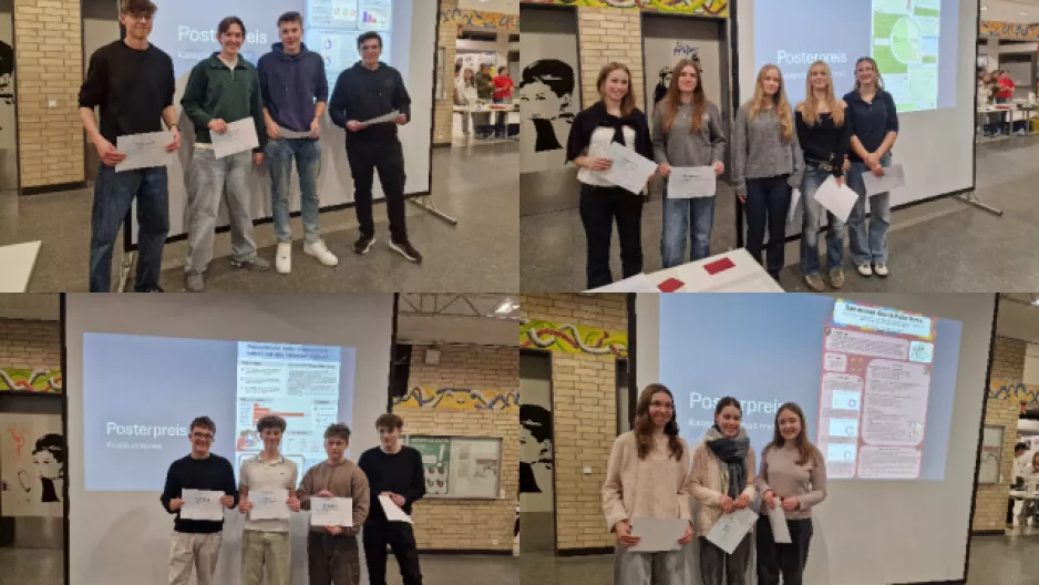 Die Siegerposter der Wissenschaftswoche.